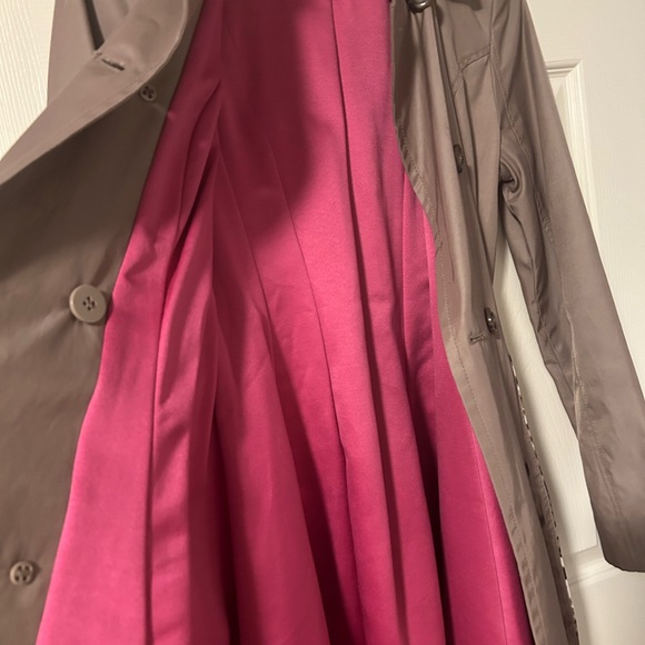 Betsy Johnson Trench Coat Tan XS with Belt A-Line Flare - Picture 8 of 10